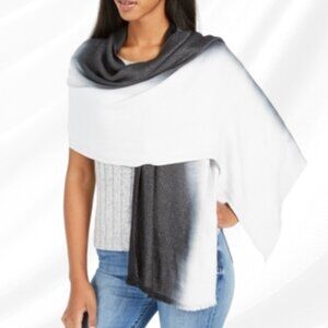 2/$30 INC International Concepts Ombre Shine Pashmina Scarf Black NWT